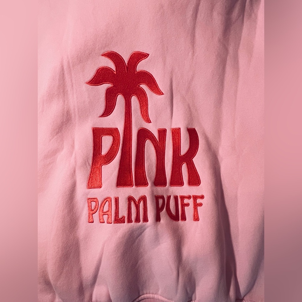 Pink Palm Puff. Classic Puff Hoodie in Pink. Size XS. NWT. - Picture 5 of 8